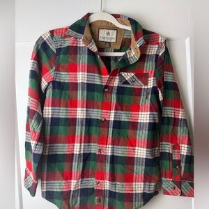 Legendary Whitetails Flannel Shirt Youth Large 14/16 Holiday Plaid Winter Fall